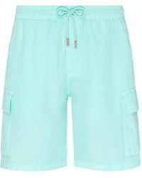 Vilebrequin - Cargo-Pocket Linen Bermuda Shorts - Lyst