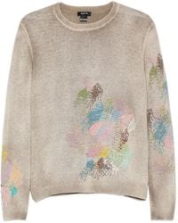 Avant Toi - Kasjmier Trui Met Geverfd Effect - Lyst