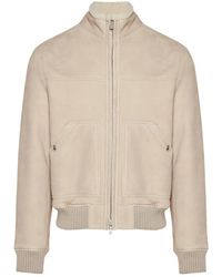Eleventy - Zip Shearling Jacket - Lyst