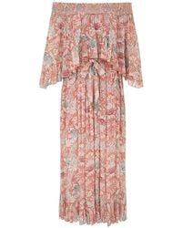 Zimmermann - Robe Longue À Volants - Lyst