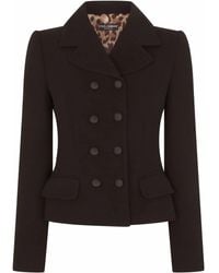 Dolce & Gabbana - Double-Breasted Virgin Wool Blazer - Lyst