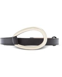 Giorgio Armani - Oval-Buckle Leather Belt - Lyst