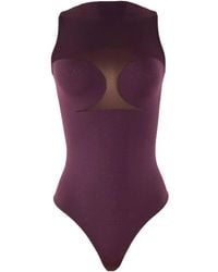 Wolford - メッシュインサート ボディスーツ - Lyst