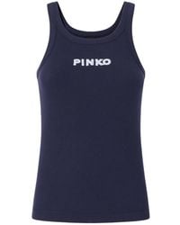 Pinko - Sleeveless Ribbed Top - Lyst