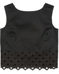 Max Mara - Broderie-Anglaise Scalloped-Hem Top - Lyst