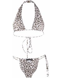 Manokhi Leopard-print Bikini Set - White