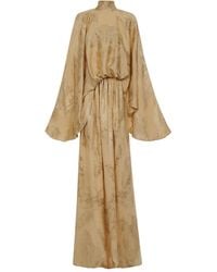 ‎Taller Marmo - Lamar Maxi-Jurk Met Lange Mouwen En Hoge Hals - Lyst