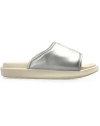 Y-3 - Logo-Print Leather Sandals - Lyst