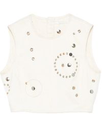 Chloé - Stud-Embellished Crop Top - Lyst