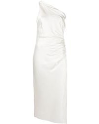 Michelle Mason - Asymmetrisches Kleid mit Raffung - Lyst