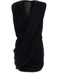 Magda Butrym - Draped Cowl-Neck Mini Dress - Lyst