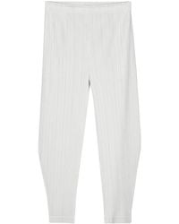 Pleats Please Issey Miyake - Thicker Bottoms 2 Tapered Trousers - Lyst