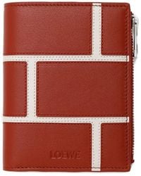 Loewe - Leren Portemonnee Met Vlakken - Lyst