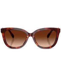 COACH - Tortoiseshell-Effect Cat-Eye Sunglasses - Lyst
