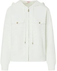 Liu Jo - Hooded Zip-Up Sweater - Lyst