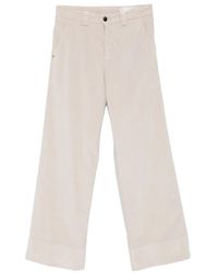 White Sand - Corduroy Wide-Leg Trousers - Lyst