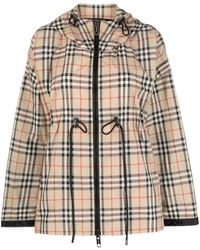 Burberry - チェック フーデッド ジャケット - Lyst