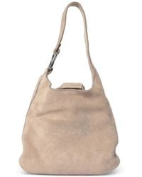 Vic Matié - Suede Logo-Patch Shoulder Bag - Lyst