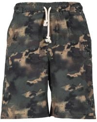 DISCLAIMER - Camouflage-Print Drawstring Shorts - Lyst