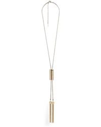 Balmain - Long Brass Tassel Necklace - Lyst