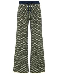 The Upside - Viva Geometric-Pattern Knit Trousers - Lyst
