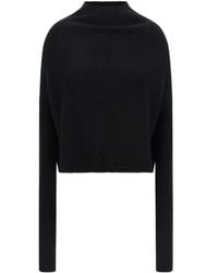 Rick Owens - Tower Ls Crater High-Neck Sweater - Lyst