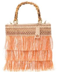 La Milanesa - Small Orchidea Bamboo-Handle Tote Bag - Lyst