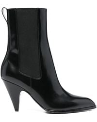 Sergio Rossi - 85Mm Beak Pointed Cone-Heel Boots - Lyst
