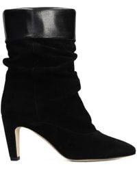 The Seller - Leather-Trim Suede Ankle Boots - Lyst
