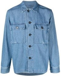 Officine Generale - Long Sleeve Denim Shirt - Lyst