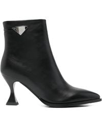 Exe' - Triangle-Logo Leather Boots - Lyst