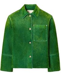 Tory Burch - Button-Fastening Patch-Pocket Denim Jacket - Lyst