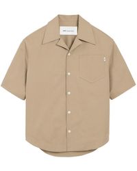 Ami Paris - Cotton Short Sleeve Camp Collar Wide Shirt - Lyst