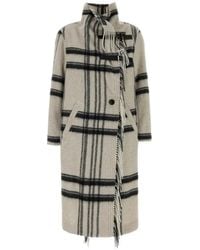 Isabel Marant - Gihan Checked Fringed Coat - Lyst