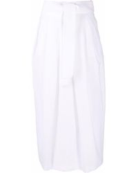 Fabiana Filippi - Belted Cotton Midi Skirt - Lyst
