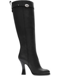 Burberry - Pillar Leather Knee-High Boots - Lyst