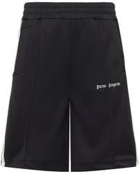 Palm Angels - Logo-Embroidered Side-Stripe Shorts - Lyst