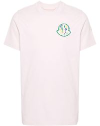 Moncler - T-shirt en coton à logo imprimé - Lyst