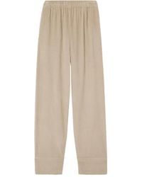 American Vintage - Padow Ribfluwelen Broek Met Elastische Taille - Lyst