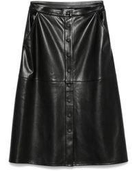 Patrizia Pepe - Faux-Leather Midi Skirt - Lyst