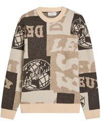 Les Deux - Globe Crew Neck Sweater - Lyst