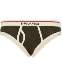 DSquared² - Shorts De Punto Con Ribete A Rayas - Lyst