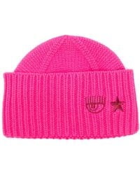 Chiara Ferragni - Eye Star-Embroidered Ribbed Beanie - Lyst