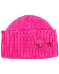 Chiara Ferragni - Eye Star-Embroidered Ribbed Beanie - Lyst