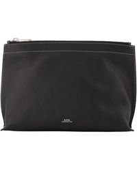 A.P.C. - Neceser Neige Clou De Piel Granulada - Lyst