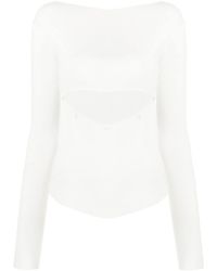Low Classic - Cut-out Detail Long-sleeve Top - Lyst