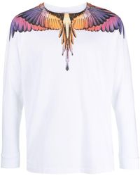 Marcelo Burlon - Wings-print Long-sleeve T-shirt - Lyst