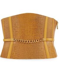 Elisabetta Franchi - Bustier-Style Leather Belt - Lyst