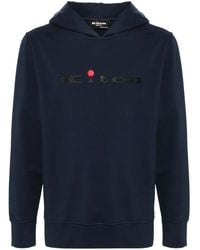 Kiton - Felpa Con Cappuccio E Logo - Lyst