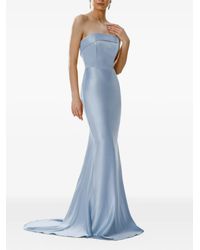 Framboise - Dhara Strapless Satin-Finish Maxi Dress - Lyst
